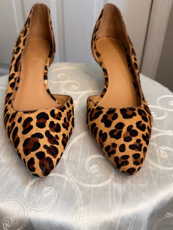 J. Crew Shoes - J. Crew Leopard Print Pointed-Toe kitten heel in Tan and Black